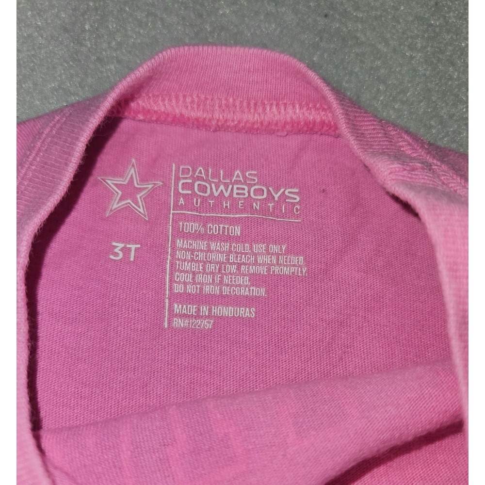 Dallas Cowboys Kids Pink Graphic T-Shirt Size 3T - Picture 3 of 5